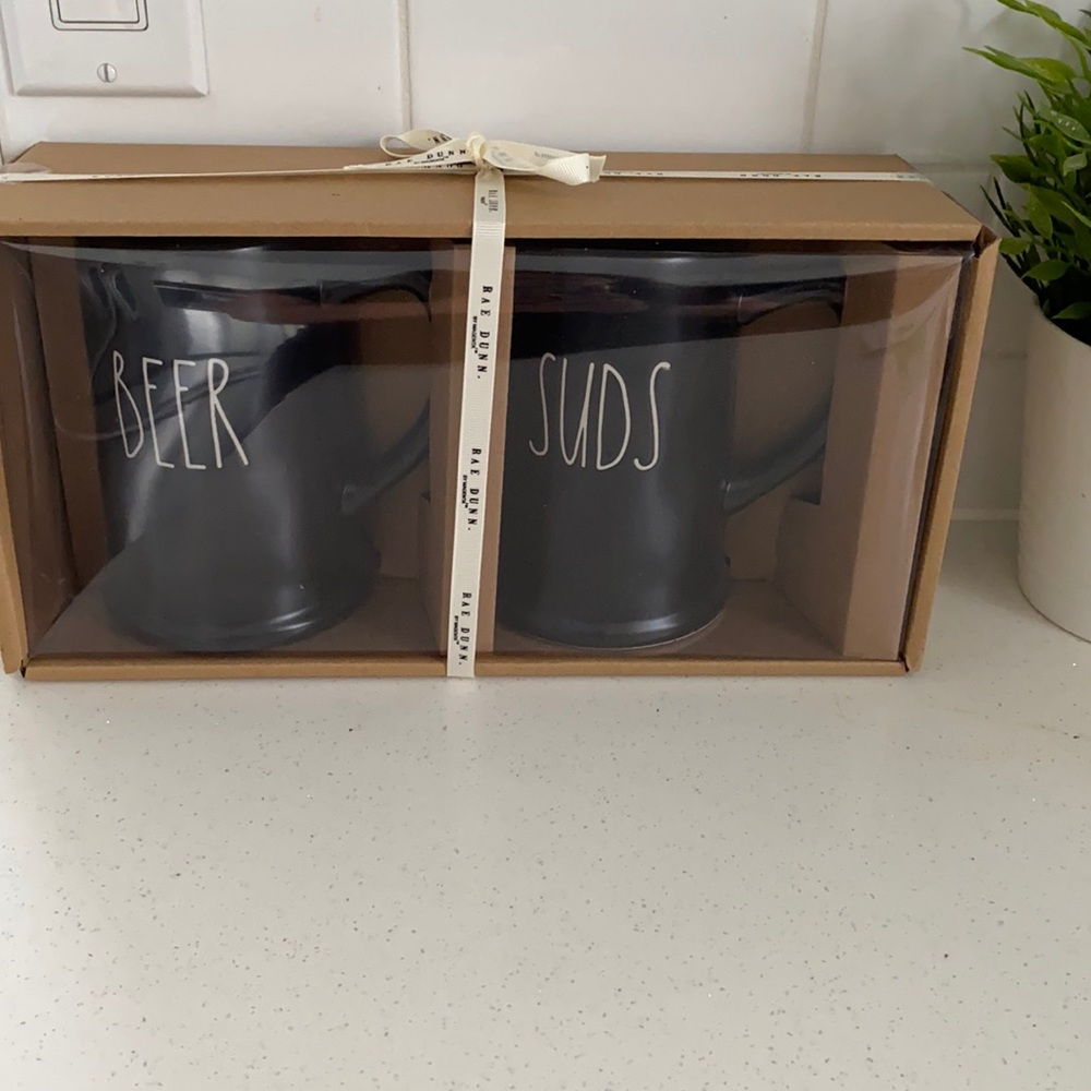 SOLD Rae Dunn Beer and Suds Stein Set